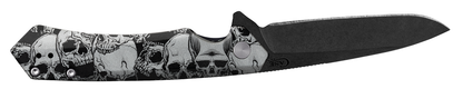 W.R. Case XX Knives 2023 Shot Show Kinzua Frame Lock 64645 Skulls Black Aluminum S35VN Pocket Knife
