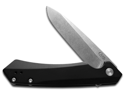 W.R. Case XX Knives Kinzua Frame Lock 64672 Black Aluminum CPM-20CV Stainless Pocket Knife