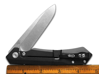 W.R. Case XX Knives Kinzua Frame Lock 64672 Black Aluminum CPM-20CV Stainless Pocket Knife
