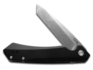 W.R. Case XX Knives Kinzua Frame 64673 Lock Black Aluminum CPM-20CV Stainless Tanto Pocket Knife