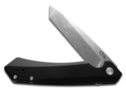 W.R. Case XX Knives Kinzua Frame 64673 Lock Black Aluminum CPM-20CV Stainless Tanto Pocket Knife