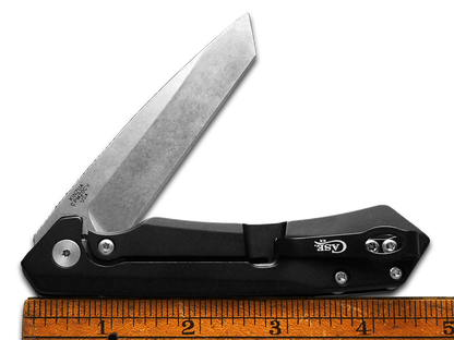 W.R. Case XX Knives Kinzua Frame 64673 Lock Black Aluminum CPM-20CV Stainless Tanto Pocket Knife