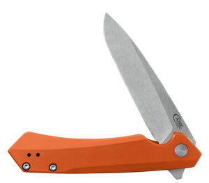 W.R. Case XX Knives Kinzua 64696 Frame Lock S35VN Steel & Orange Aluminum Pocket Knife