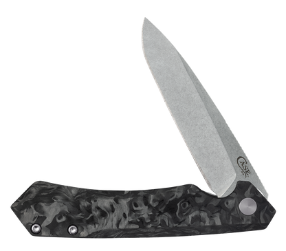 W.R. Case XX Knives Kinzua Frame Lock 64801 Marbled Carbon Fiber & S35VN Steel Pocket Knife