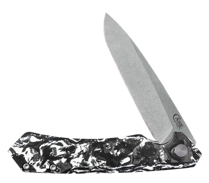 W.R. Case XX Knives Kinzua Frame Lock 64802 White & Black Carbon Fiber S35VN Pocket Knife