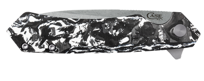 W.R. Case XX Knives Kinzua Frame Lock 64802 White & Black Carbon Fiber S35VN Pocket Knife