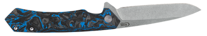 W.R. Case XX Knives Kinzua Frame Lock 64803 Blue Carbon Fiber S35VN Steel Pocket Knife