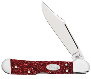 W.R. Case XX Knives Red Ruby Stardust Mini Copperlock Stainless 67003 Pocket Knife