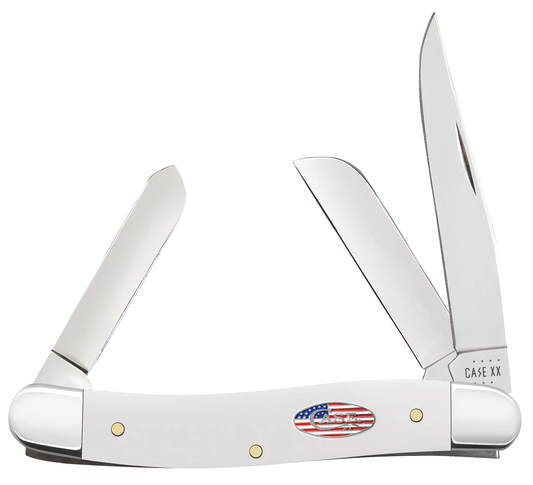 Case XX™ Knives U.S. Flag White Synthetic Medium Stockman 71225 Stainless Pocket Knife