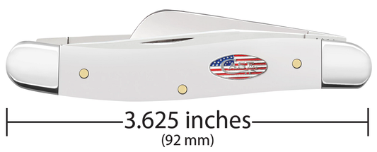 Case XX™ Knives U.S. Flag White Synthetic Medium Stockman 71225 Stainless Pocket Knife