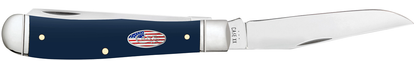W.R. Case XX Knives Navy Blue Trapper Stars & Stripes 71231 Stainless Pocket Knife