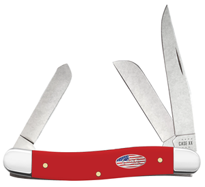 W.R. Case XX Knives 'American Workman' Medium Stockman 73931 Red Synthetic Carbon Steel Pocket Knife