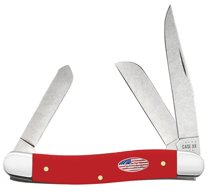 W.R. Case XX Knives 'American Workman' Medium Stockman 73931 Red Synthetic Carbon Steel Pocket Knife