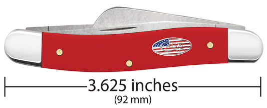 W.R. Case XX Knives 'American Workman' Medium Stockman 73931 Red Synthetic Carbon Steel Pocket Knife