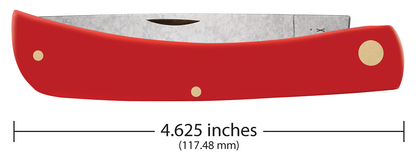 W.R. Case XX Knives 'American Workman' Sodbuster 73933 Red Synthetic Carbon Steel Pocket Knife Pocket Knife