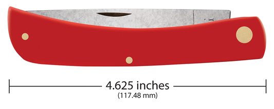 W.R. Case XX Knives 'American Workman' Sodbuster 73933 Red Synthetic Carbon Steel Pocket Knife Pocket Knife