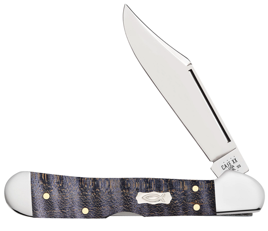 Case XX™ Knives Purple Curly Maple Ichthus Mini Copperlock 80545 Pocket Knife