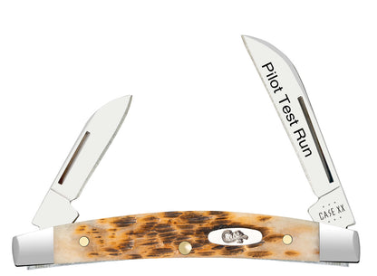 W.R. Case XX Knives Pilot Run Small Congress Jigged Amber Bone 91593 2-Blade Stainless Pocket Knife
