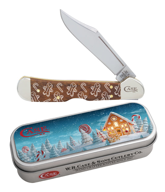 W.R. Case XX Knives Mini Copperlock Gingerbread Christmas Antique Bone AWTC749GB Stainless Pocket Knife