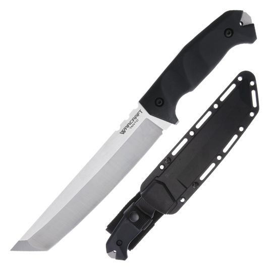 Cold Steel, Inc.™ Warcraft Tanto Fixed Blade 13UL Black G10 San Mai Stainless Steel Knife