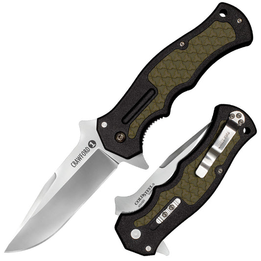 Cold Steel, Inc.™ Crawford 1 Liner Lock 20MWC Green & Black Zy-Ex 4034 Stainless Steel Pocket Knife