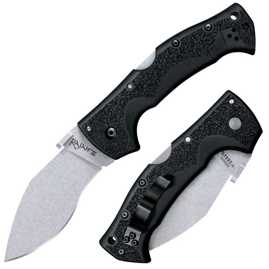 Cold Steel, Inc.™ Rajah 3 Lockback 62JM Black Griv-Ex AUS10A Stainless Steel Pocket Knife
