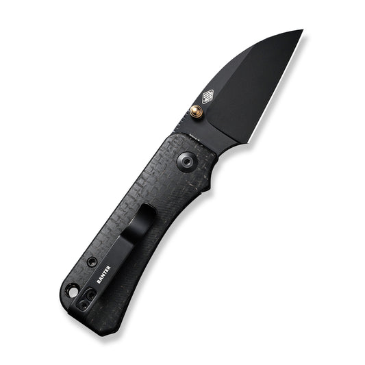 CIVIVI Knives™ Baby Banter Liner Lock C19068SC-1 Black Burlap Micarta Nitro-V Stainless Steel Pocket Knife