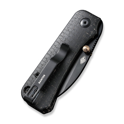 CIVIVI Knives™ Baby Banter Liner Lock C19068SC-1 Black Burlap Micarta Nitro-V Stainless Steel Pocket Knife