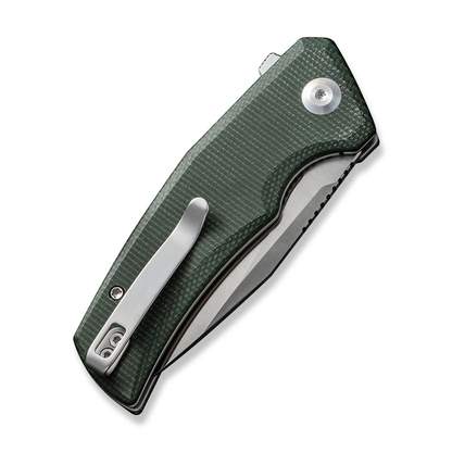 CIVIVI Knives™ Regulatron Liner Lock C23006-2 Green Micarta Nitro-V Stainless Steel Pocket Knife