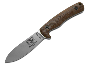 ESEE Knives™ AGK Fixed Blade AGK-35V Brown Canvas Micarta CPM S35VN Stainless Steel Knife