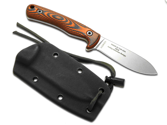 ESEE Knives™ AGK Fixed Blade AGK35V-OR Orange & Black G-10 CPM S35VN Stainless Steel Knife