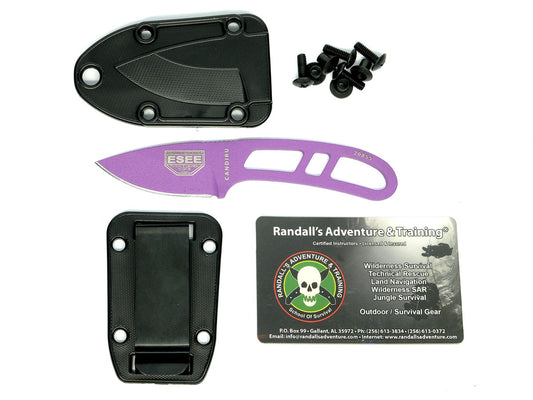 ESEE Knives™ Candiru Fixed Blade CAN-PURP-BLK-E Purple 1095 Carbon Steel 1095 Carbon Steel Knife