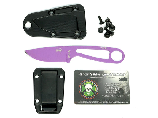 ESEE Knives™ Izula Fixed Blade IZULA-PURP-BLK Purple Carbon Steel 1095 Carbon Steel Knife