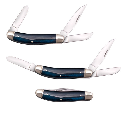 Cold Steel, Inc.™ Stockman CS-FL-GSTKM-B Blue Bone 8Cr13Mov Stainless Steel Pocket Knife