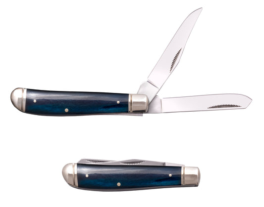 Cold Steel, Inc.™ Mini Trapper CS-FL-MTRPR-B Blue Bone 8Cr13Mov Stainless Steel Pocket Knife