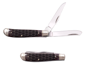Cold Steel, Inc.™ Mini Trapper CS-FL-MTRPR-J Brown Bone 8Cr13Mov Stainless Steel Pocket Knife