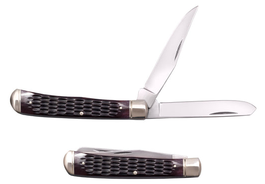 Cold Steel, Inc.™ Trapper CS-FL-TRPR-J Brown Bone 8Cr13Mov Stainless Steel Pocket Knife