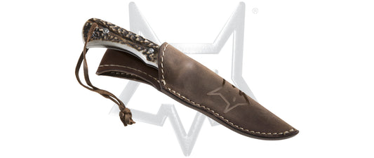 Fox Knives™ European Hunter Fixed Blade 596 CE Deer Stag 440C Stainless Steel Knife