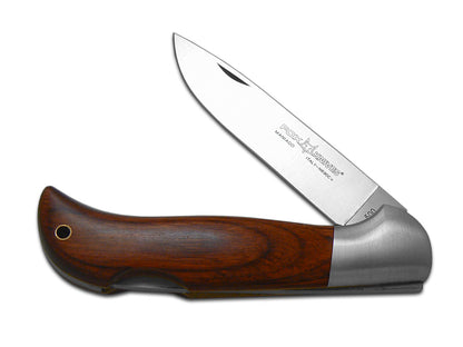 Fox Knives™ Lockback 500 Pakka Wood Sandvik 12C27 Stainless Steel Pocket Knife