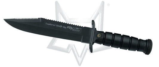 Fox Knives™ Military Explorer Fixed Blade 697T Black Abs 440 Stainless Steel Knife