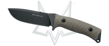 Fox Knives™ Pro-hunter Fixed Blade FX-131 MGT OD Green Canvas Micarta N690Co Stainless Steel Knife