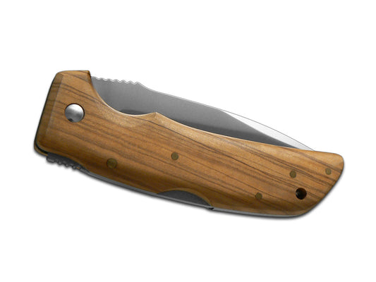 Fox Knives™ Forest Lockback 1500 OL Olive Wood N690Co Stainless Steel Pocket Knife