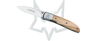 Fox Knives™ Livri Liner Lock 273 OL Olive Wood N690Co Stainless Steel Pocket Knife