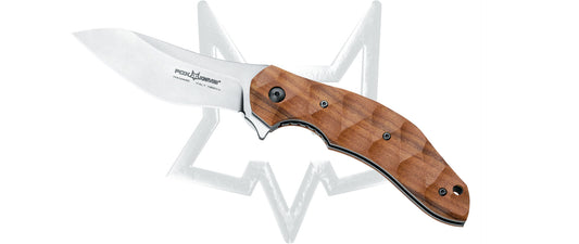Fox Knives™ Flipper Liner Lock FX-302 ST Palisander Wood N690Co Stainless Steel Pocket Knife
