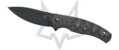 Fox Knives™ Ziggy Liner Lock FX-308 CFB Black Carbon Fiber N690Co Stainless Steel Pocket Knife