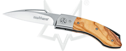 Fox Knives™ Dream Catcher Liner Lock 440OL Olive Wood N690Co Stainless Steel Pocket Knife