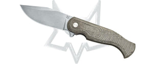 Fox Knives™ Eastwood Tiger Liner Lock FX-524 G Green Canvas Micarta D2 Semi-Stainless Steel Pocket Knife