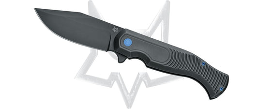 Fox Knives™ Eastwood Tiger Frame Lock FX-524 TI Black Titanium CPM S90V Stainless Steel Pocket Knife