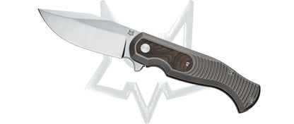 Fox Knives™ Eastwood Tiger Frame Lock FX-524 TIZW Titanium CPM S90V Stainless Steel Pocket Knife