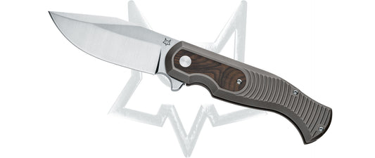 Fox Knives™ Eastwood Tiger Frame Lock FX-524 TIZW Titanium CPM S90V Stainless Steel Pocket Knife